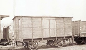 Wagon towarowy z 1880 r. w cukrowni Tuczno na bocznicy,...